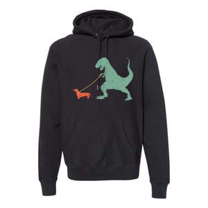 Cute Dachshund Dinosaur Funny Wiener Dog Premium Hoodie