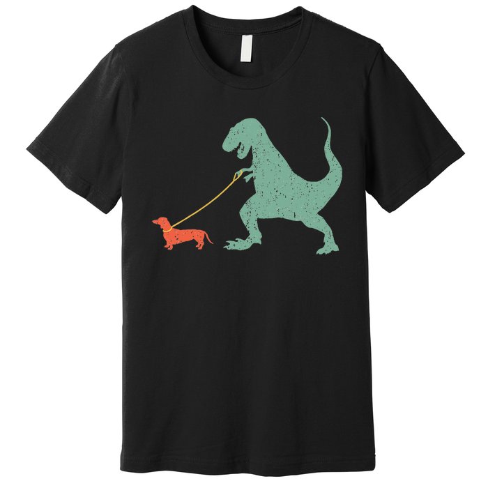 Cute Dachshund Dinosaur Funny Wiener Dog Premium T-Shirt