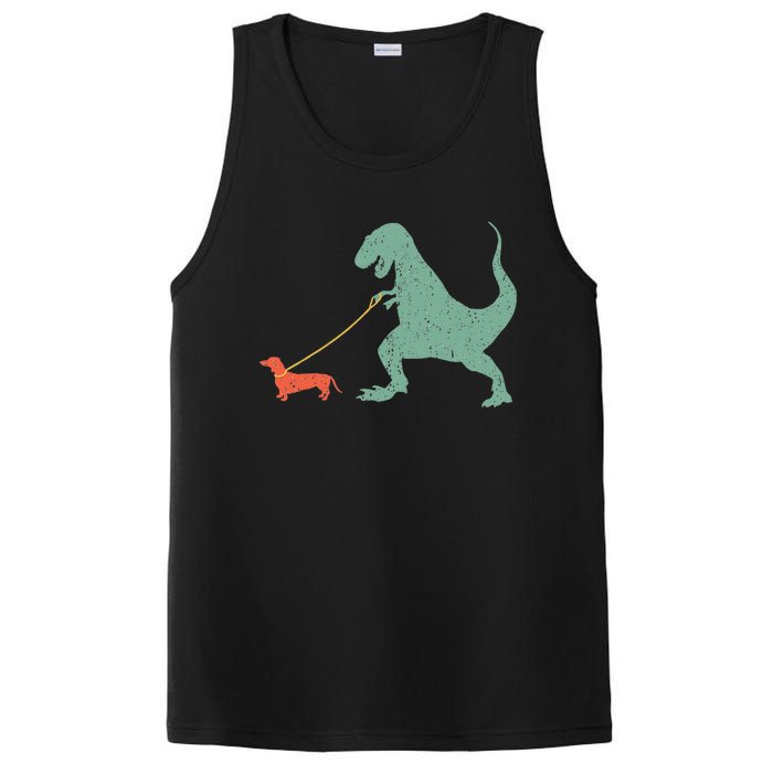 Cute Dachshund Dinosaur Funny Wiener Dog PosiCharge Competitor Tank