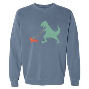 Cute Dachshund Dinosaur Funny Wiener Dog Garment-Dyed Sweatshirt