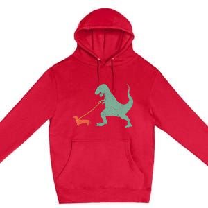 Cute Dachshund Dinosaur Funny Wiener Dog Premium Pullover Hoodie