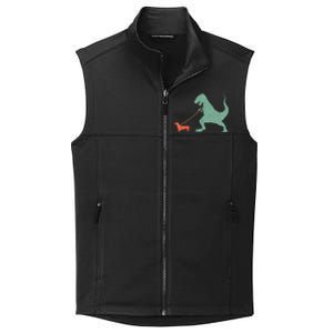 Cute Dachshund Dinosaur Funny Wiener Dog Collective Smooth Fleece Vest