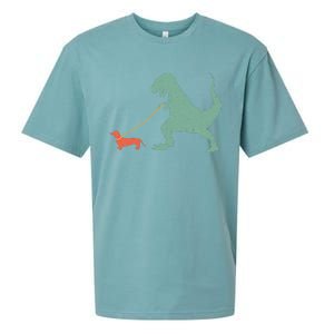 Cute Dachshund Dinosaur Funny Wiener Dog Sueded Cloud Jersey T-Shirt