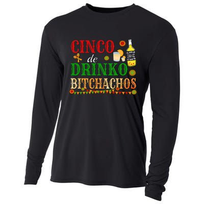 Cinco De Drinko Bitchachos Funny Cinco De Mayo Drinking Cooling Performance Long Sleeve Crew
