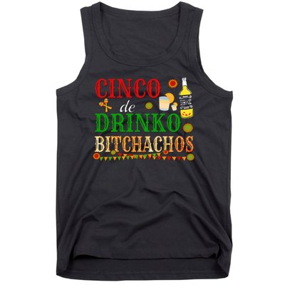 Cinco De Drinko Bitchachos Funny Cinco De Mayo Drinking Tank Top