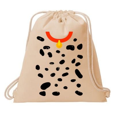 Cute Dalmatian Dog Costume Drawstring Bag