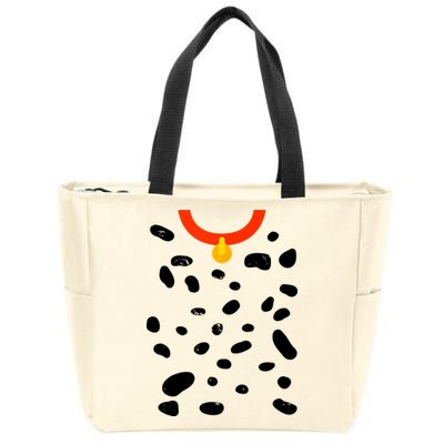 Cute Dalmatian Dog Costume Zip Tote Bag