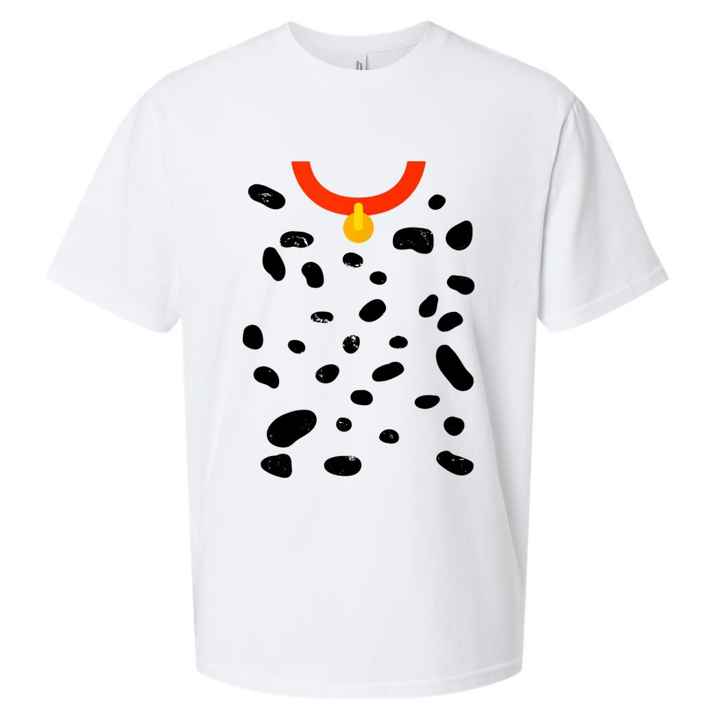Cute Dalmatian Dog Costume Sueded Cloud Jersey T-Shirt