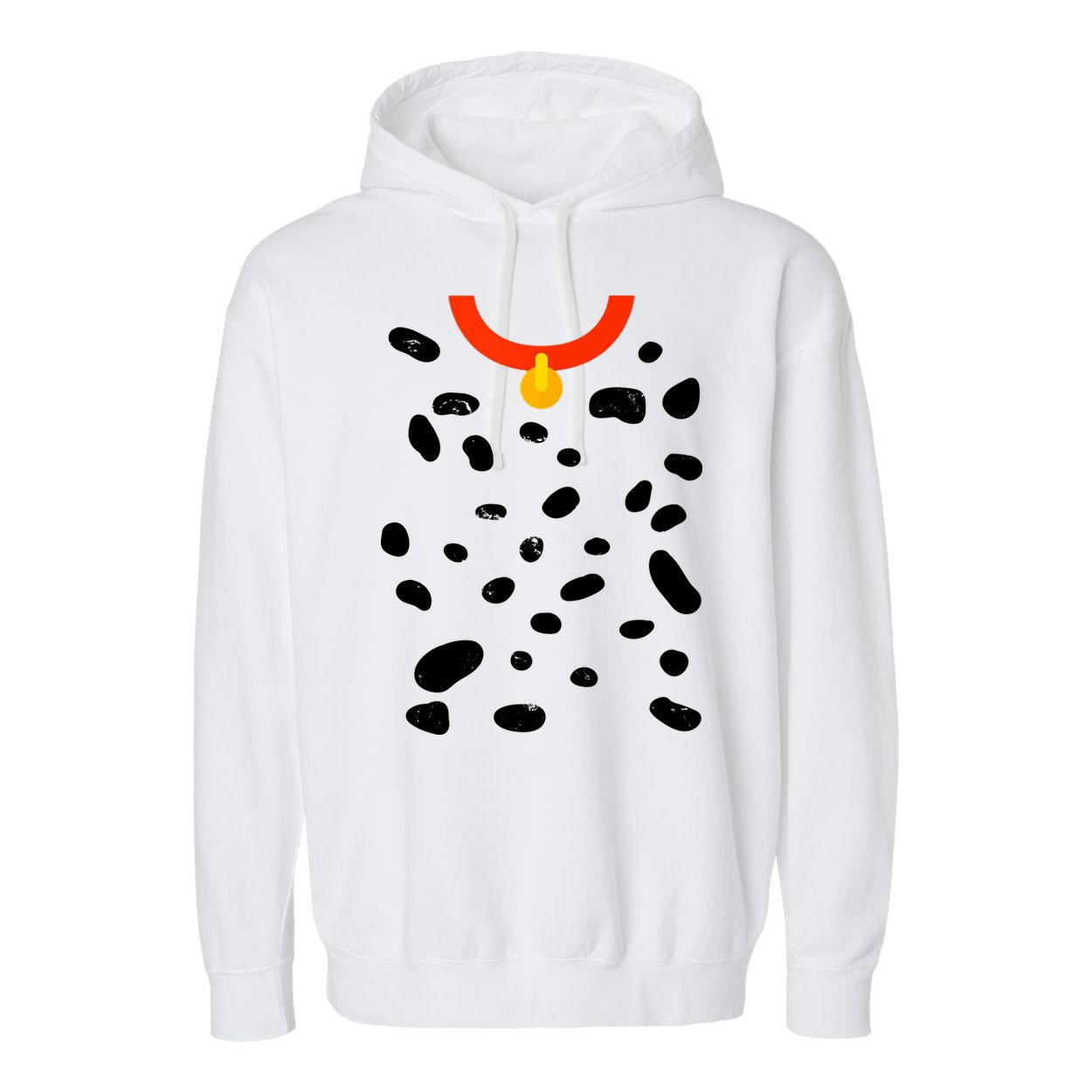 Cute Dalmatian Dog Costume Garment-Dyed Fleece Hoodie