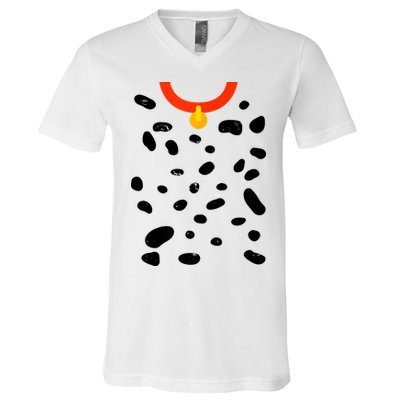 Cute Dalmatian Dog Costume V-Neck T-Shirt