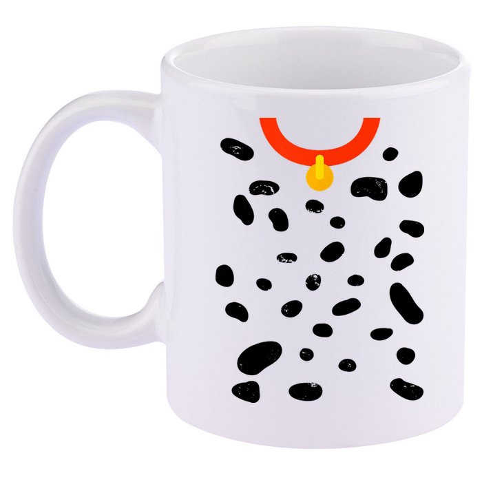 Cute Dalmatian Dog Costume 11oz C Handle Ceramic Mug