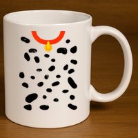 Cute Dalmatian Dog Costume 11oz C Handle Ceramic Mug