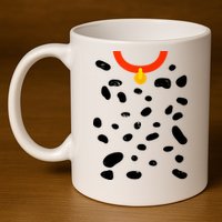 Cute Dalmatian Dog Costume 11oz C Handle Ceramic Mug