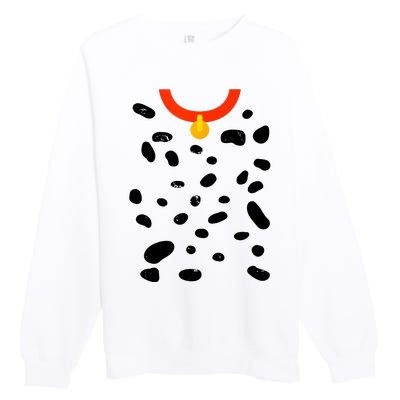 Cute Dalmatian Dog Costume Premium Crewneck Sweatshirt