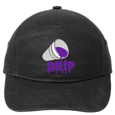 Codeine Dream Drip Purple Hip Hop Rap Social Media 7-Panel Snapback Hat