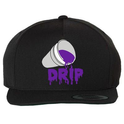 Codeine Dream Drip Purple Hip Hop Rap Social Media Wool Snapback Cap