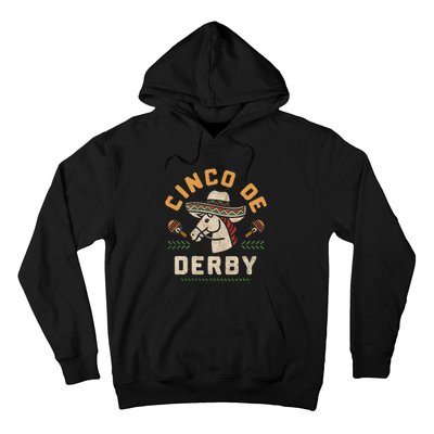 Cinco De Derby Funny Horse Racing Derby Party Sombrero Hoodie