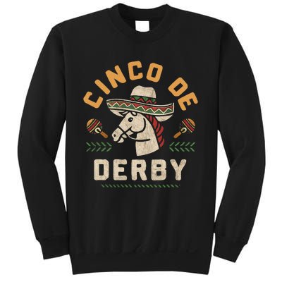 Cinco De Derby Funny Horse Racing Derby Party Sombrero Sweatshirt