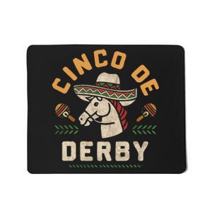 Cinco De Derby Funny Horse Racing Derby Party Sombrero Mousepad