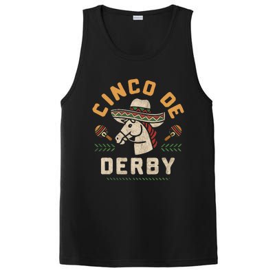 Cinco De Derby Funny Horse Racing Derby Party Sombrero PosiCharge Competitor Tank