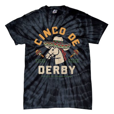 Cinco De Derby Funny Horse Racing Derby Party Sombrero Tie-Dye T-Shirt