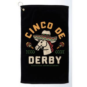 Cinco De Derby Funny Horse Racing Derby Party Sombrero Platinum Collection Golf Towel