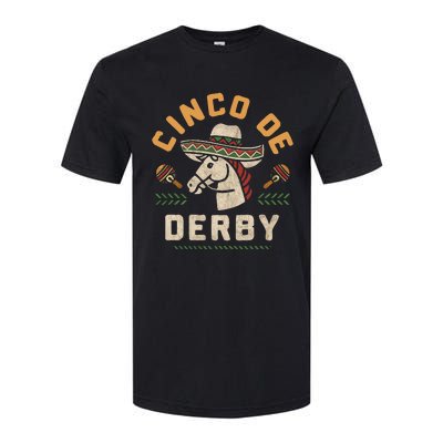 Cinco De Derby Funny Horse Racing Derby Party Sombrero Softstyle CVC T-Shirt