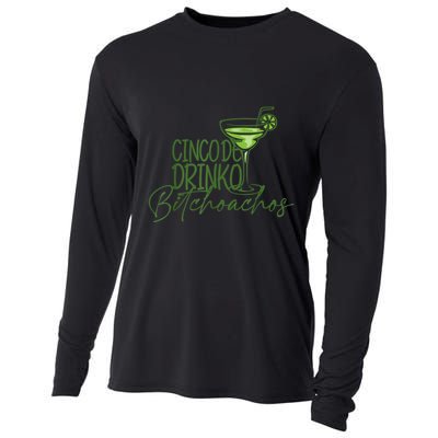 Cinco De Drinko Bitchachos Funny Cinco De Mayo Drinking Cooling Performance Long Sleeve Crew