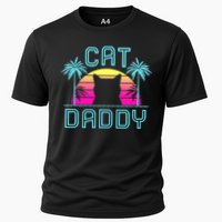 Cat Daddy Dad fathers day retro cat papa Cooling Performance Crew T-Shirt