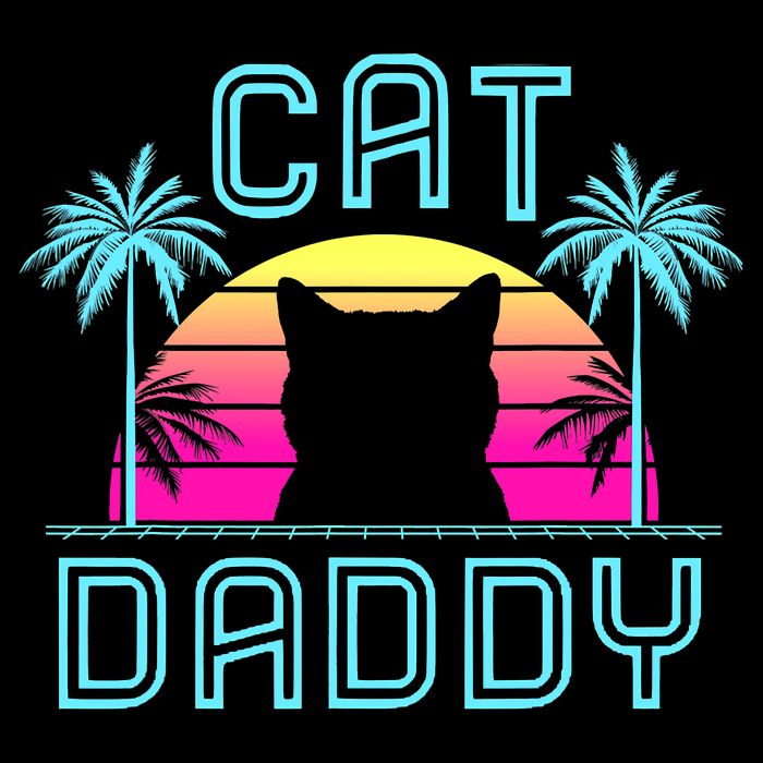 Cat Daddy Dad fathers day retro cat papa Cooling Performance Crew T-Shirt