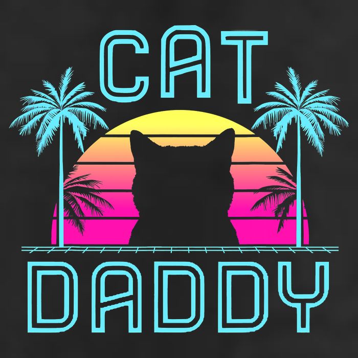 Cat Daddy Dad fathers day retro cat papa Adult Drive Performance Visor