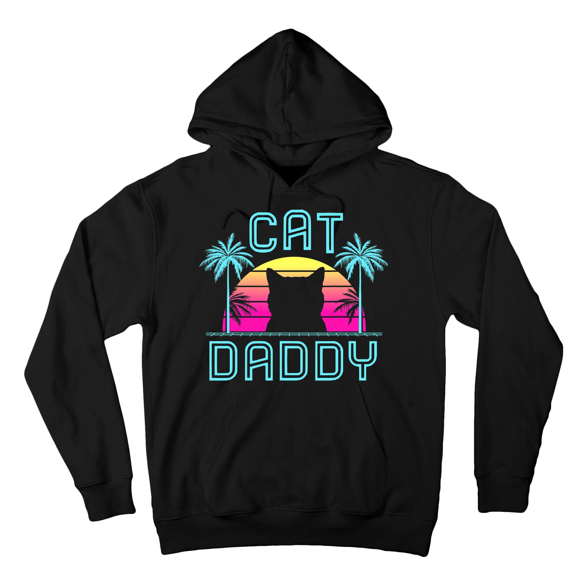Cat Daddy Dad fathers day retro cat papa Tall Hoodie