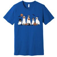 Cute Dog Dressed As Ghost Halloween Funny Boo Dog Lov Funny Gift Premium T-Shirt