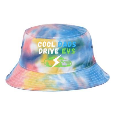 Cool Dads Drive EVs Drive EVs EV Life Funny Electric Vehicle Tie Dye Newport Bucket Hat