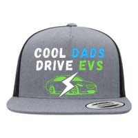 Cool Dads Drive EVs Drive EVs EV Life Funny Electric Vehicle Flat Bill Trucker Hat