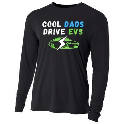 Cool Dads Drive EVs Drive EVs EV Life Funny Electric Vehicle Cooling Performance Long Sleeve Crew