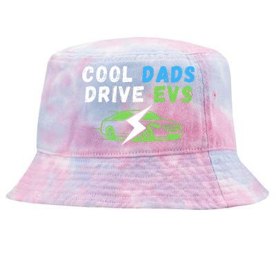 Cool Dads Drive EVs Drive EVs EV Life Funny Electric Vehicle Tie-Dyed Bucket Hat