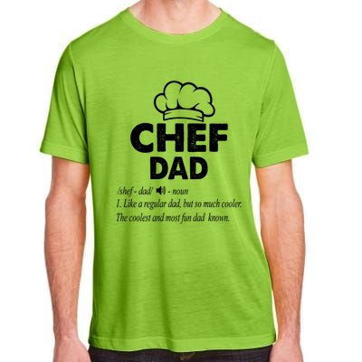 Chef Dad Definition Cooking Fathers Day Gift Funny Gift Adult ChromaSoft Performance T-Shirt