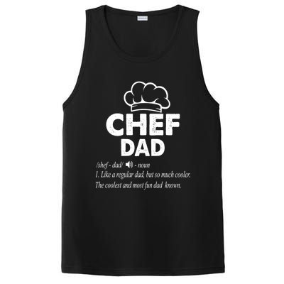 Chef Dad Definition Cooking Fathers Day Gift Funny Gift PosiCharge Competitor Tank