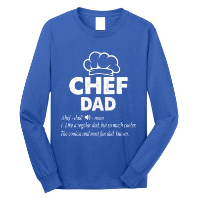 Chef Dad Definition Cooking Fathers Day Gift Funny Gift Long Sleeve Shirt