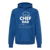 Chef Dad Definition Cooking Fathers Day Gift Funny Gift Premium Hoodie