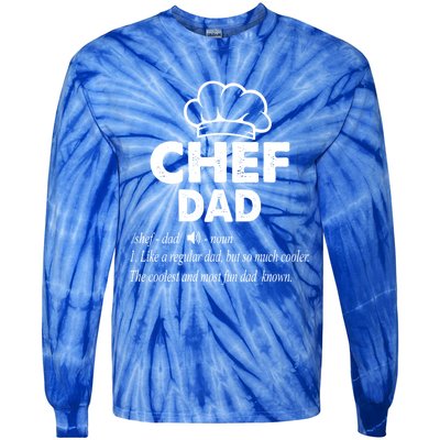 Chef Dad Definition Cooking Fathers Day Gift Funny Gift Tie-Dye Long Sleeve Shirt