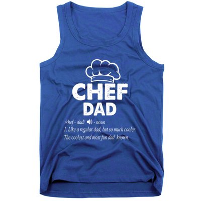 Chef Dad Definition Cooking Fathers Day Gift Funny Gift Tank Top