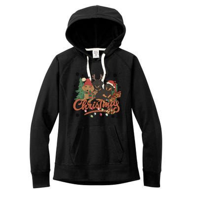 Cute Dachshund Dogs Christmas Sweater Xmas Funny Gift For Pet Dog Gift Women's Fleece Hoodie