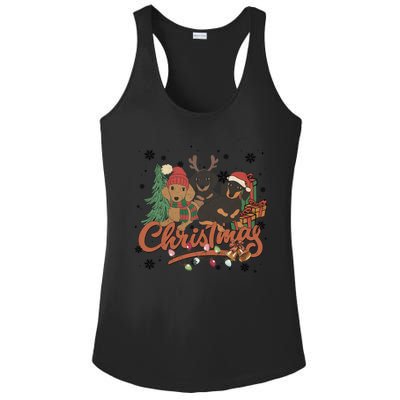 Cute Dachshund Dogs Christmas Sweater Xmas Funny Gift For Pet Dog Gift Ladies PosiCharge Competitor Racerback Tank