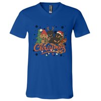 Cute Dachshund Dogs Christmas Sweater Xmas Funny Gift For Pet Dog Gift V-Neck T-Shirt