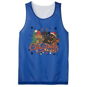 Cute Dachshund Dogs Christmas Sweater Xmas Funny Gift For Pet Dog Gift Mesh Reversible Basketball Jersey Tank