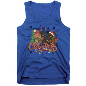 Cute Dachshund Dogs Christmas Sweater Xmas Funny Gift For Pet Dog Gift Tank Top