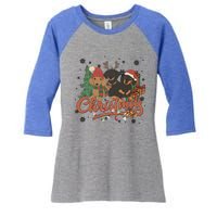 Cute Dachshund Dogs Christmas Sweater Xmas Funny Gift For Pet Dog Gift Women's Tri-Blend 3/4-Sleeve Raglan Shirt