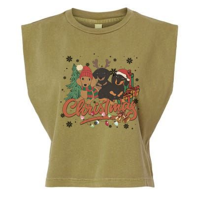 Cute Dachshund Dogs Christmas Sweater Xmas Funny Gift For Pet Dog Gift Garment-Dyed Women's Muscle Tee